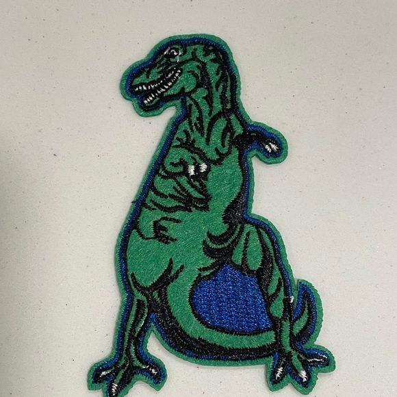 Dinosaur Embroidered Patches Set - Blue, Green, Orange - Picture 4 of 7